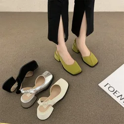 High Heeled Sandals for Women Sandals Mary Jane Sandals for Women Shoes Fashion Chunky Heels Square Toe Dress Comfortable Sandal