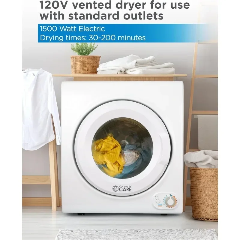 3.5 Cu. Ft. Portable Dryer, 120V Electric Dryer for Clothes, Front Loading Dryer Machine Holds Up To 13.2 lbs. or 6 kg.