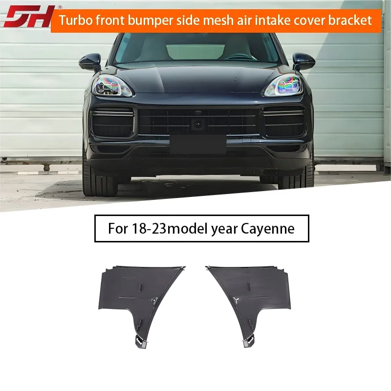 

Front bumper side mesh air deflector bracket for Porsche Cayenne Turbo 2018-2023, part numbers: 9Y0807957HOK1, 9Y0807958HOK1.
