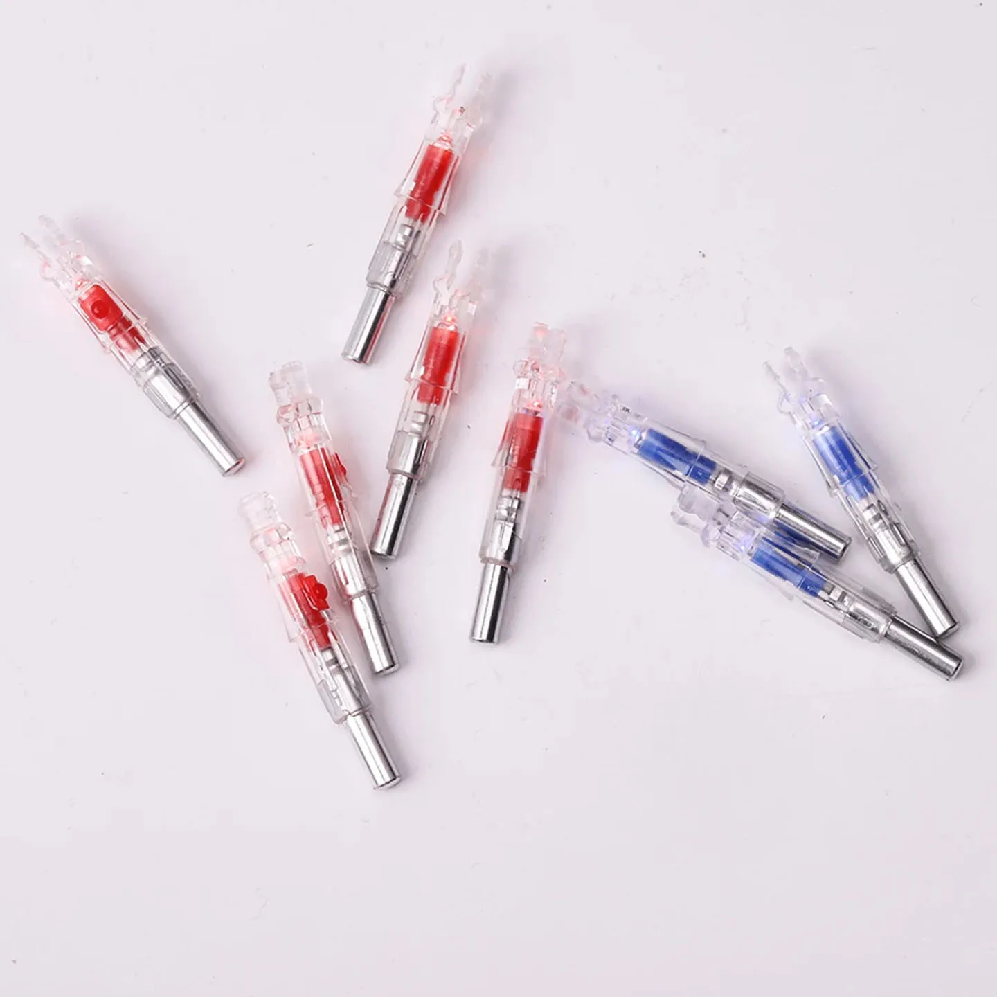 3/6/12/24pcs ID 6.2mm Lighted Arrow Nocks with Switch Archery Compound Bow Steel Ball and Arrow Dual-Purpose Shooting Accessory