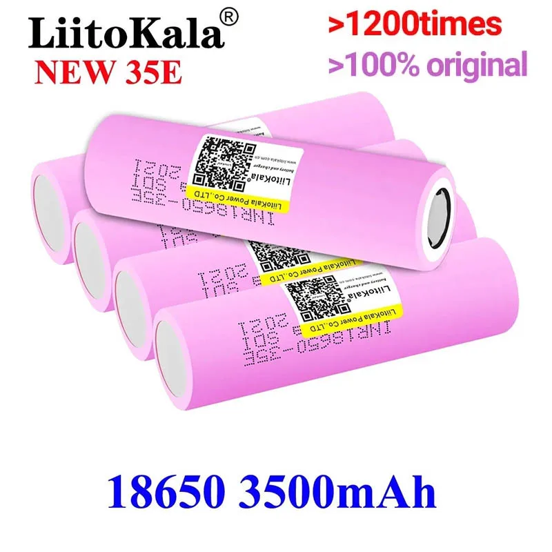 New 18650 Original High Power 18650 3500mah 25A Discharge Inr18650 35e 18650 Battery Lithium Ion 3.7V Rechargeable Battery