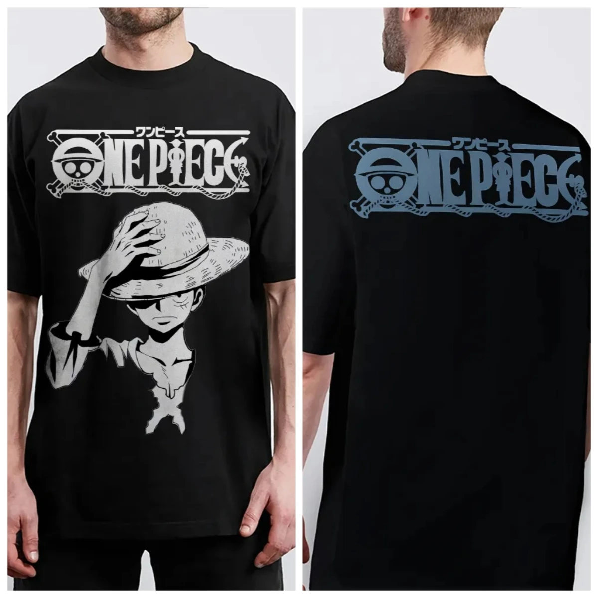 

ONE PIECE японского горячего крови аниме с классическими персонажами, спортивный повседневный удобный топ с короткими рукавами и половиной рукавов, популярный топ для пар