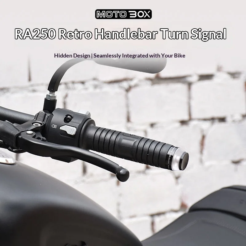 【Premium】For Cyclone RA250 LED handlebar turn signals – Retro motorcycle handlebar terminal-mounted turn signal accessories
