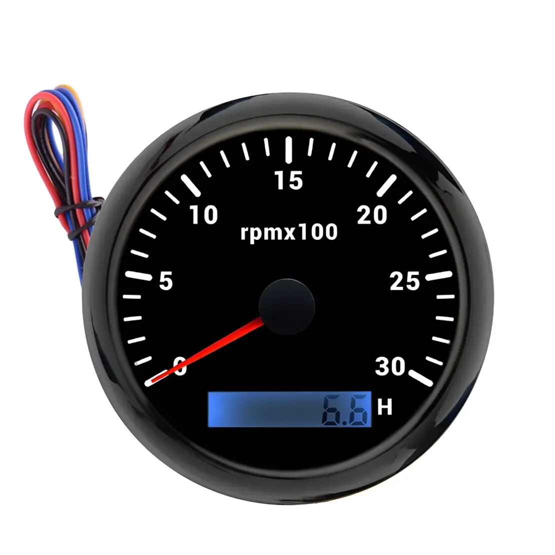 

85MM 0-3000RPM Engine Diesel Tachometer Gauge with LCD Hourmeter Black Fit For Car Truck Boat Tractor
