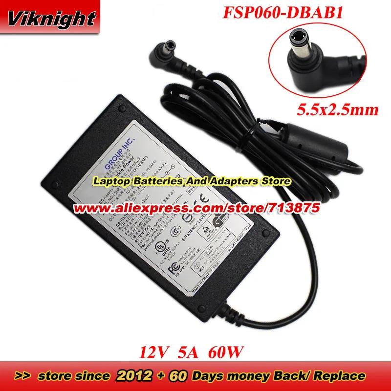 FSP060-DBAB1 AC Adapter 12V 5A 60W Power Supply with 5.5x2.5mm tip Power Adapter Charger AD060-DBAB1-J25