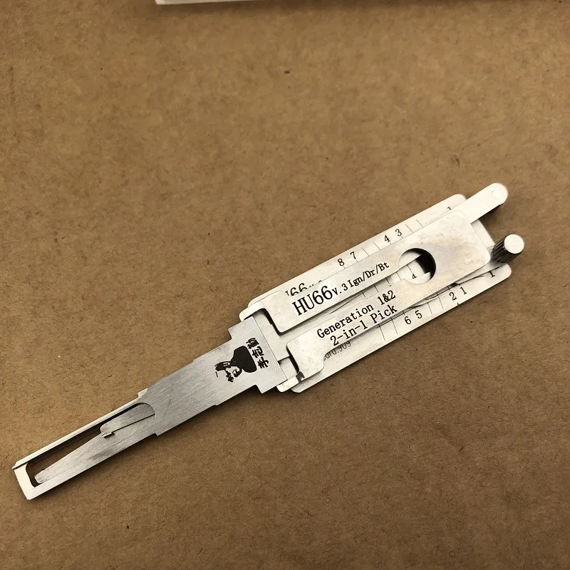 Für VW Audi Porsche Lishi 2-in-1 HU66 v.3 Decoder Autotüröffnungswerkzeug Schlosserwerkzeug – Detail 2