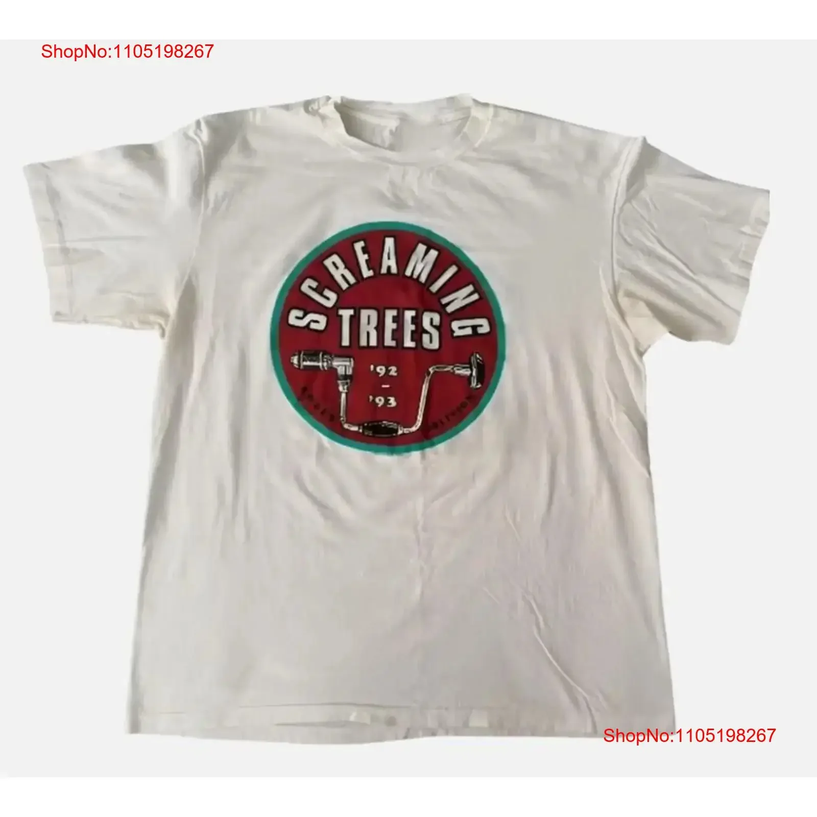 

Винтажная футболка с концертным туром Screaming Trees 1992 1993, винтажная стираная повседневная мягкая уличная одежда унисекс с универсальной графикой