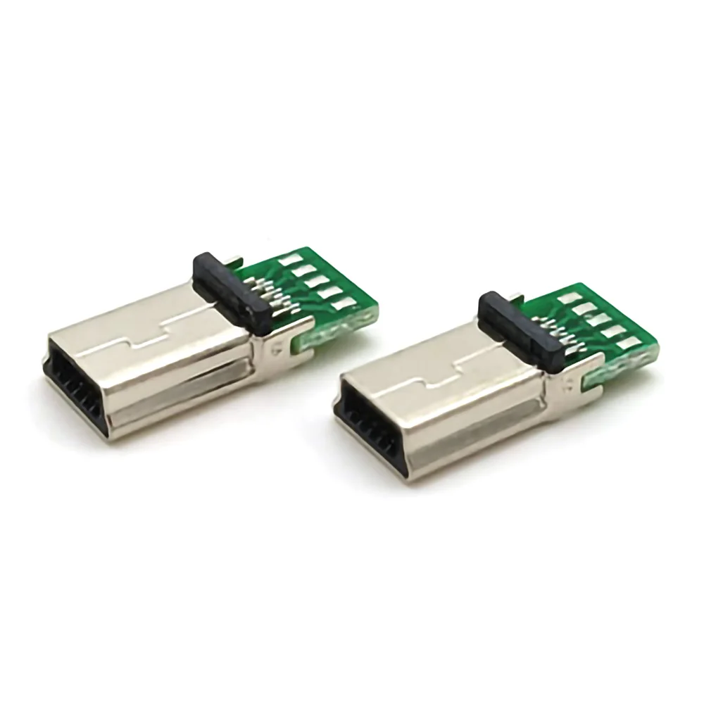 5 Mini USB 10-Pin Connector Charging Adapter with PC Board Mini USB 10-Pin Male Mini USB Plug Data Cable Connector Plugs