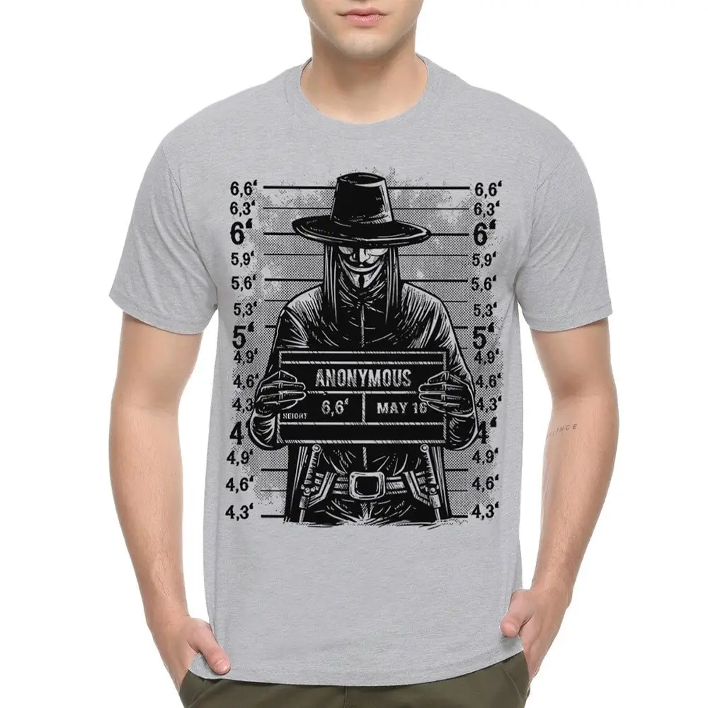 Guy Fawkes Mugshot T-shirt / V for Vendetta Shirt / Men's