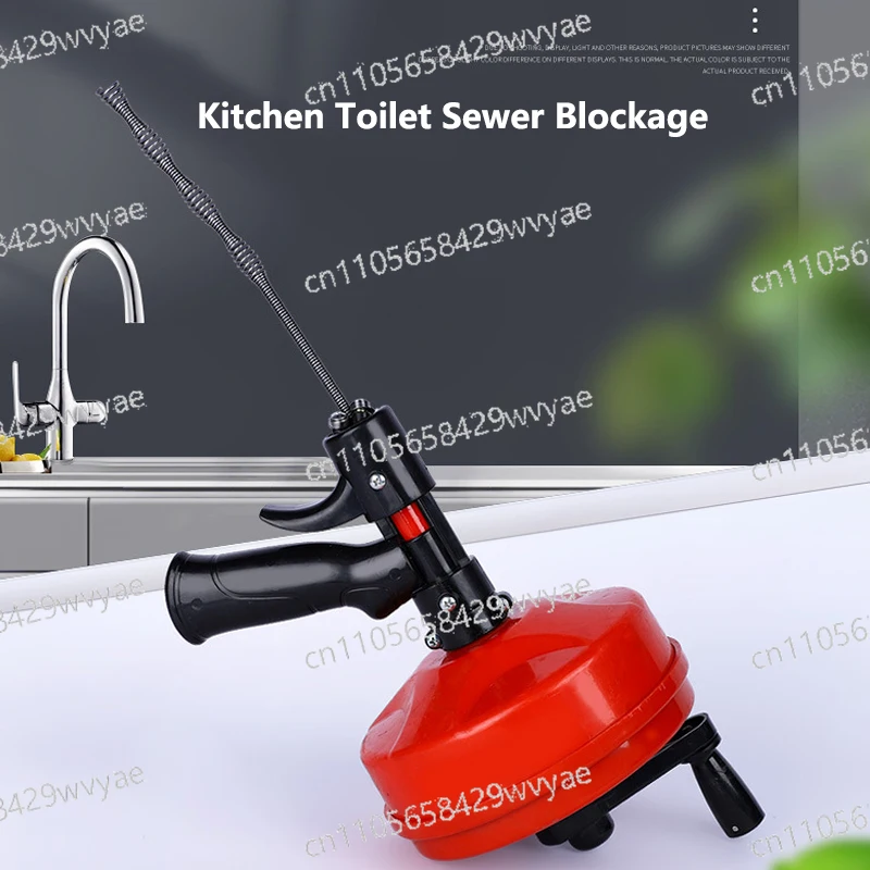 

Ручное устройство для прочистки канализации, для кухни, туалета, устранения засоров в трубах, ручная машина для прочистки трубопроводов, дренажный очиститель.