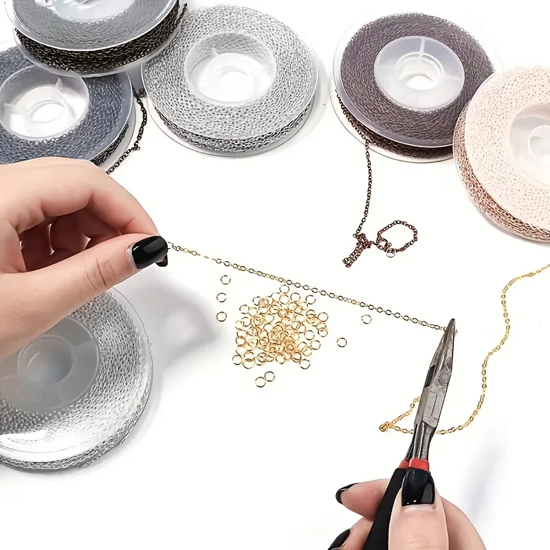 A total of 41pcs, chain 3 meters, lobster clasp 10pcs clasp single loop 30pcs basic accessories set