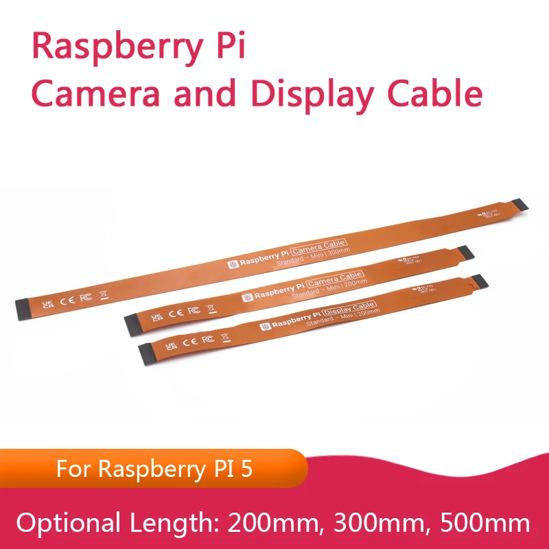 Official Original Raspberry Pi 5 Camera and Display Cable 200mm/300mm For Pi 5