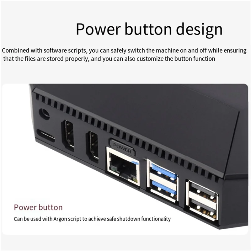 

T82C Hot Sale-PI5-CASE-ARGON-ONE-M.2 Case Built-In Active Cooler For Raspberry Pi5