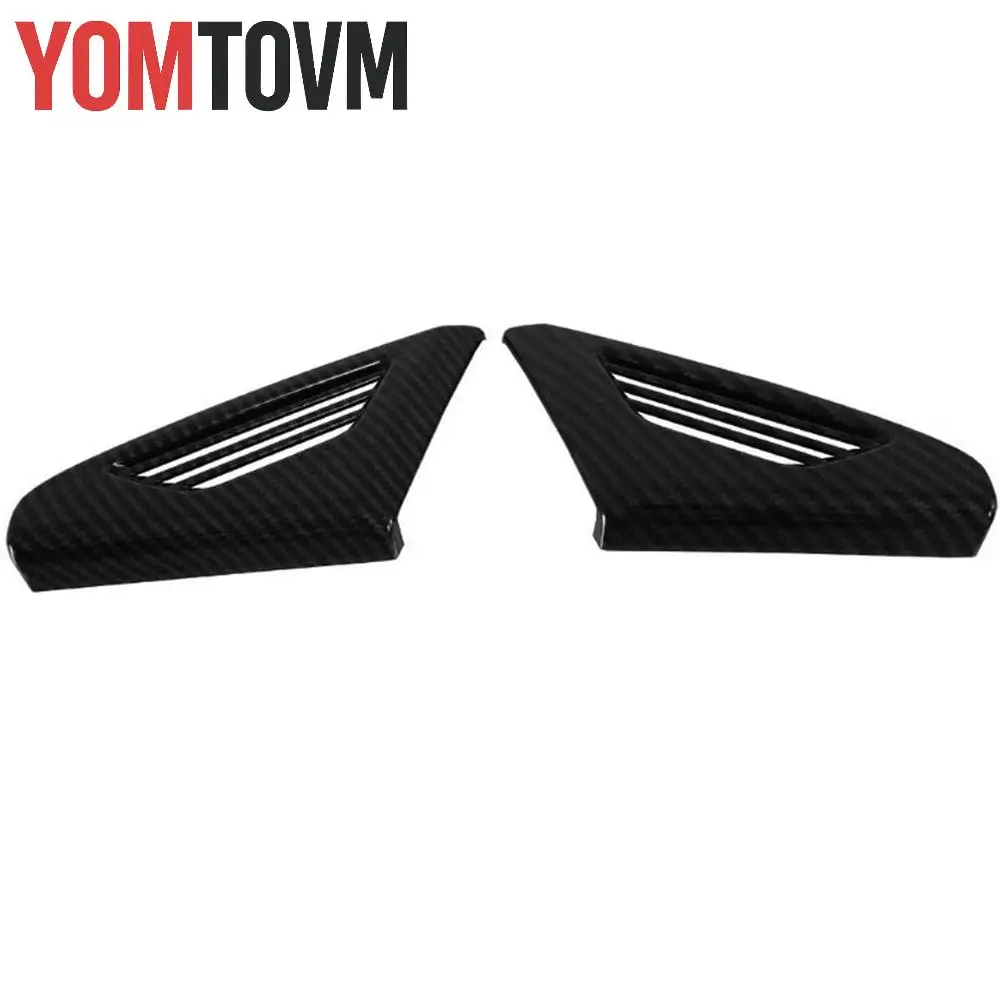 

2 Pcs Air Outlet Vent Trim Cover Carbon Fiber Air Outlet Vent Trim Cover Fit For Tesla Model X 2017-2021