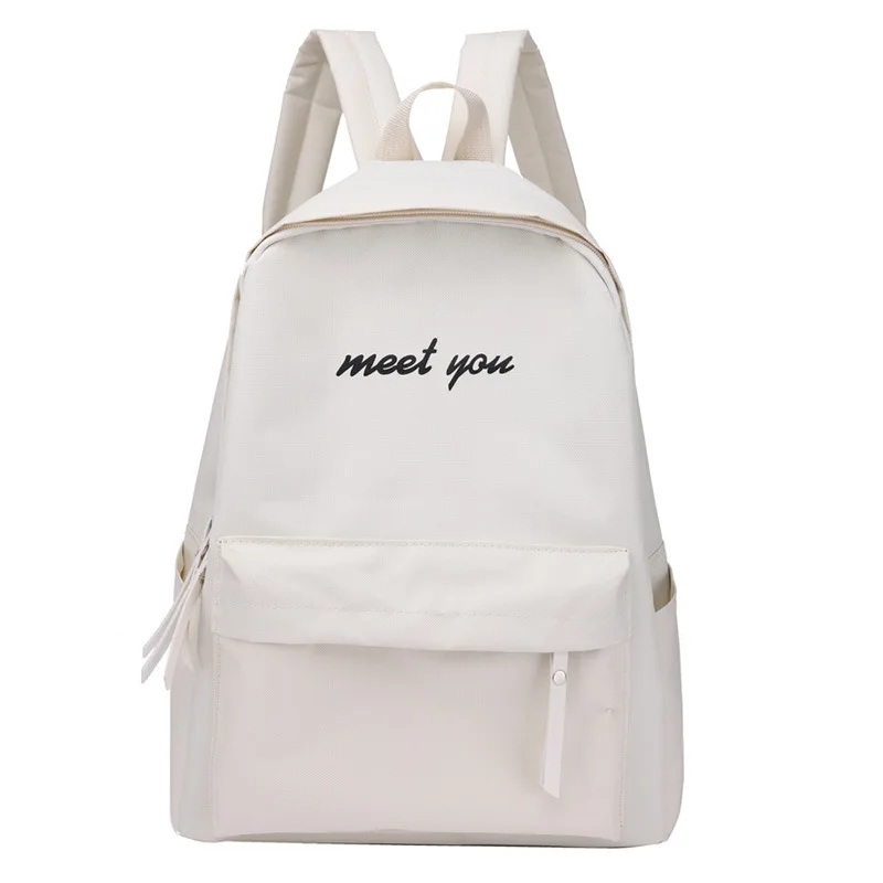 New Student Solid Backpack for Junior High School Students Large Capacity Japanese Schoolbag Korean Style Fashion school bag ita