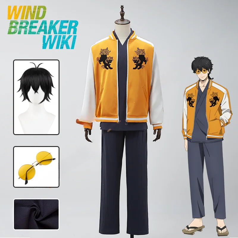 Anime WIND BREAKER Jo Togame Cosplay Outfit Wig Jacket Shishitoren Uniform Kimono Halloween Party Clothing for Women Men Fashion