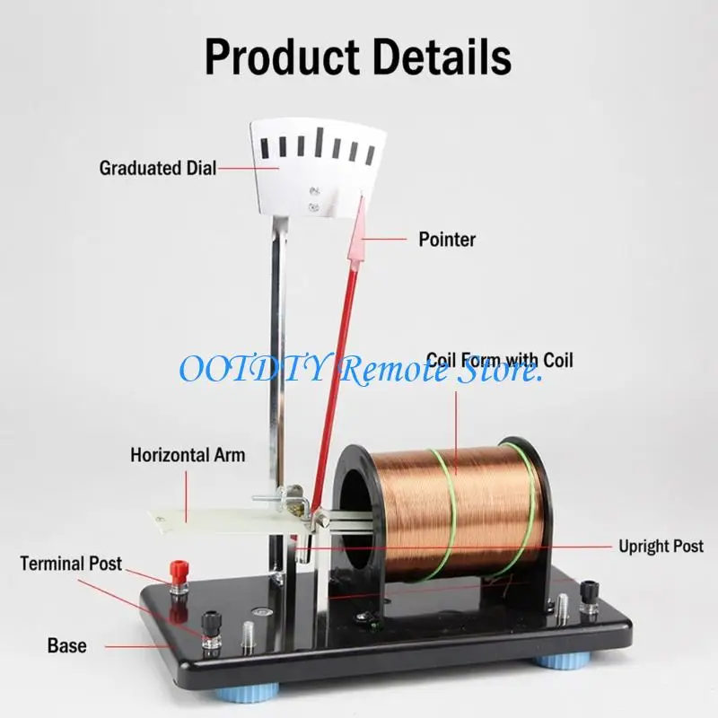 Classroom Physics Teaching Apparatus with Wire Coil and Current Balance Structure for Conductor Force Demonstration Lessons and