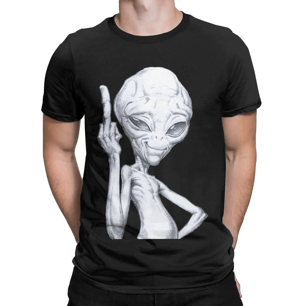 Paul The Alien Movie Men T Shirt Aliens Creative Tees Short Sleeve Round Neck T-Shirts Cotton Plus Size Clothes