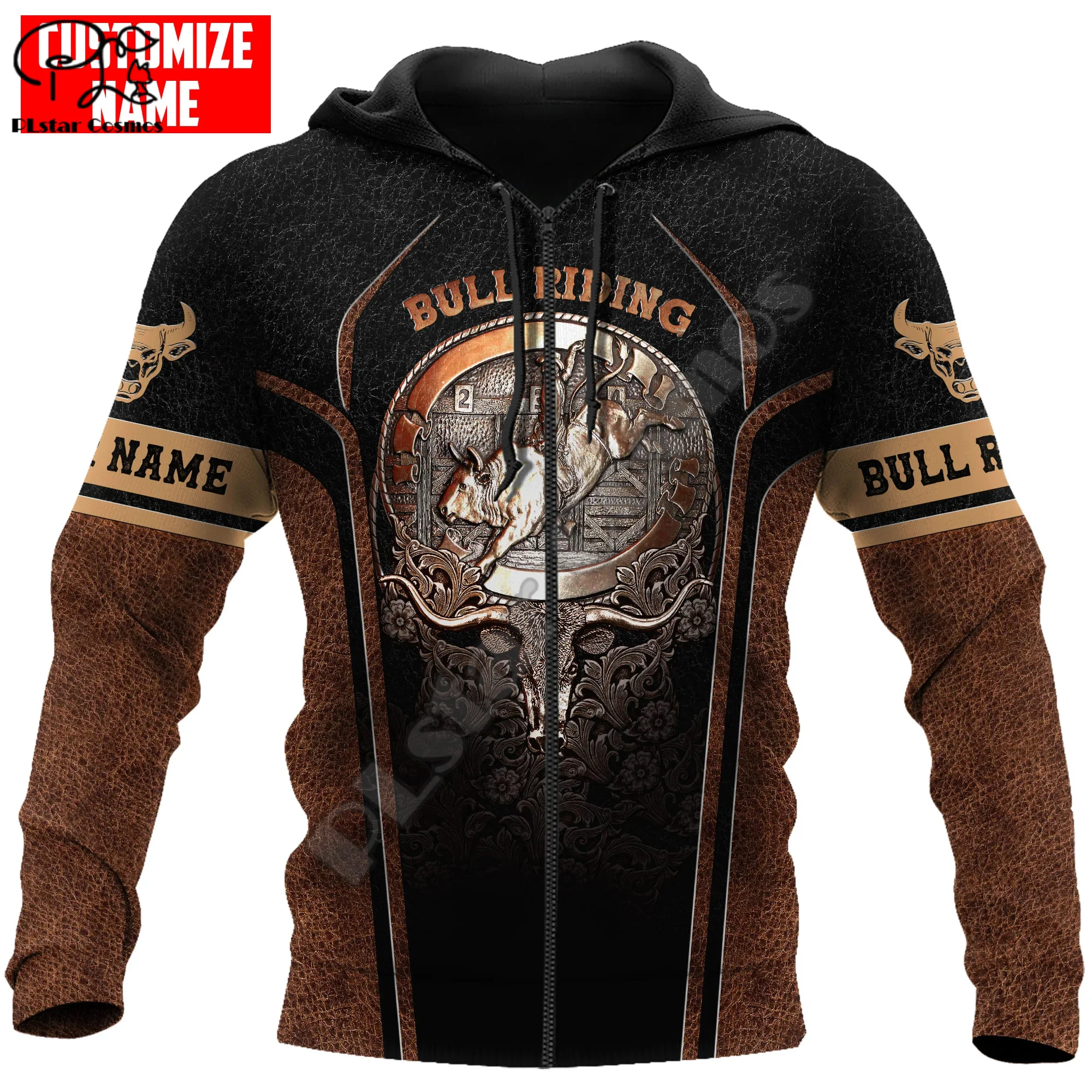 NewFashion Cosplay Bull Riding Cowboy Rodeo Vintage Sports Tattoo Tracksuit 3DPrint Streetwear Casual Harajuku Jacket Hoodies X2