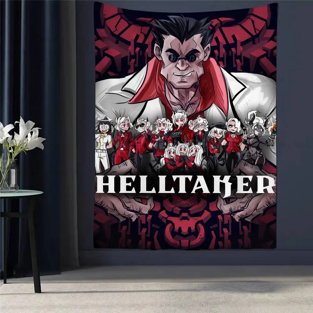 

Helltaker Anime Colorful Tapestry Wall Hanging Bohemian Wall Tapestries Mandala Wall Art Decor