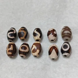 Tibet Totem Natural Agate Dzi Fire Sacrifice Ruyi God of Wealth Tiger Teeth Treasure Bottle Tianzhu Pendant DIY Accessories