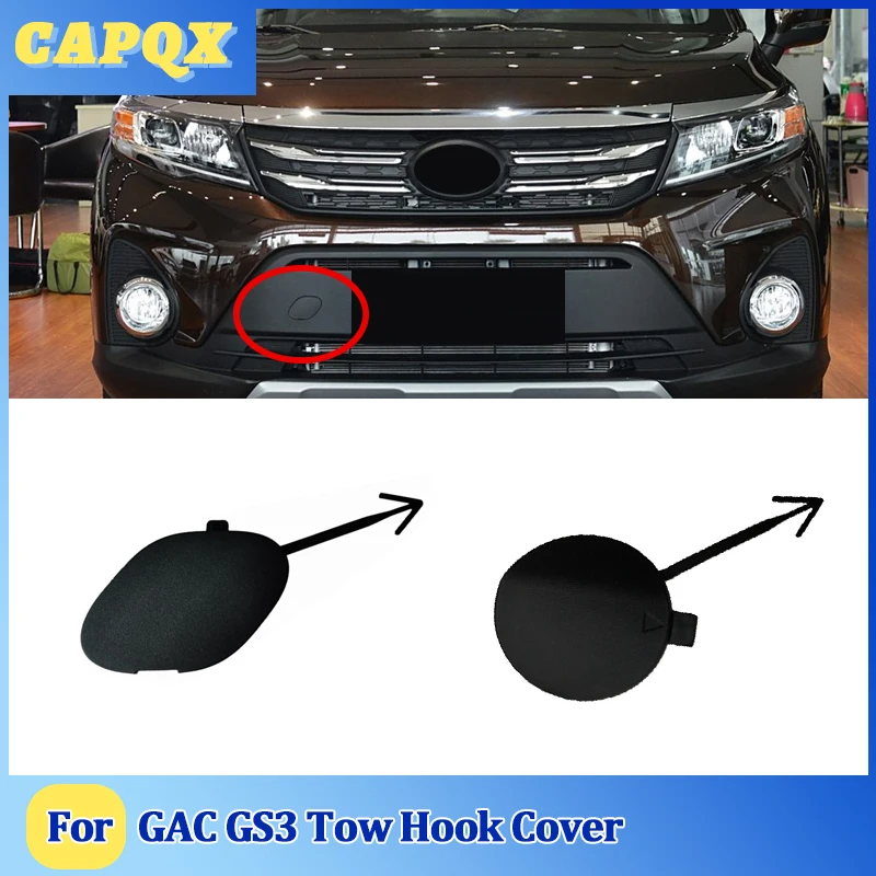 For GAC GS3 2017 18 19 20 Bumper Trailer Cover Tow Bracket Cover Bumper Tow Hook Cover Cap