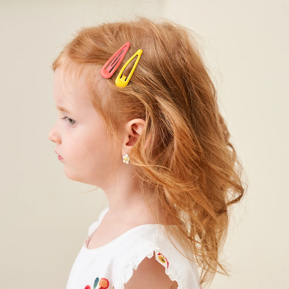 50 قطعة من مشابك الشعر ذات اللون العشوائي على شكل قطرة الماء للفتيات، دبابيس شعر أساسية بسيطة من سبيكة إكسسوارات شعر للأطفال #3