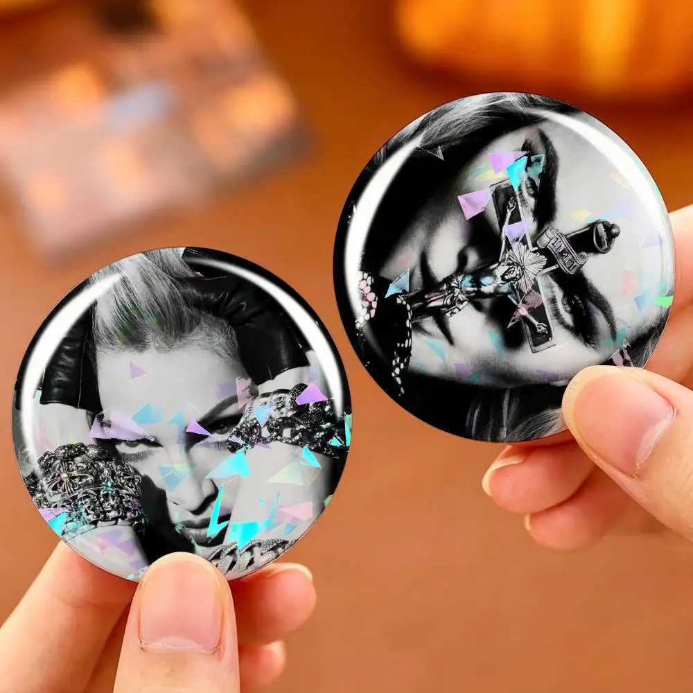 Y2K M-Madonna C-Confessions II Custom Tinplate Round Button Badges Pins Brooches for Clothes Backpack