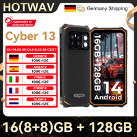 HOTWAV Cyber 13 Rugged Smartphone 16GB(8+8) 128GB 150LM Flashlight 6.6'' HD+ 10800mAh 64MP Android 14 Cellphone