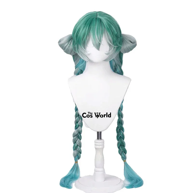 

2025 new Miku Zombie 80cm Long Straight Anime Cosplay Wigs Fiber Heat Resistant Synthetic Hair