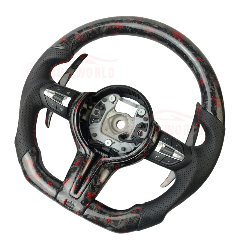 

Sports Style Steering Wheel for M2 M3 M4 M5 M6 X5M F30 F10 F20 F35 F22 F18 F07 F01 E90 E92 E46 Carbon Fiber Steering Wheel