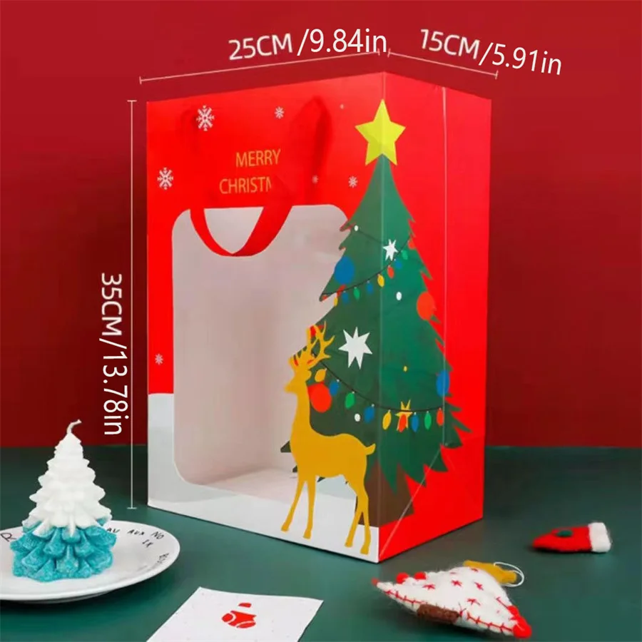 10/20pcs Christmas Bags Decorations Waterproof Window Santa Gift Bag Cristmas Navidad Xmas Cookies Packing Bag
