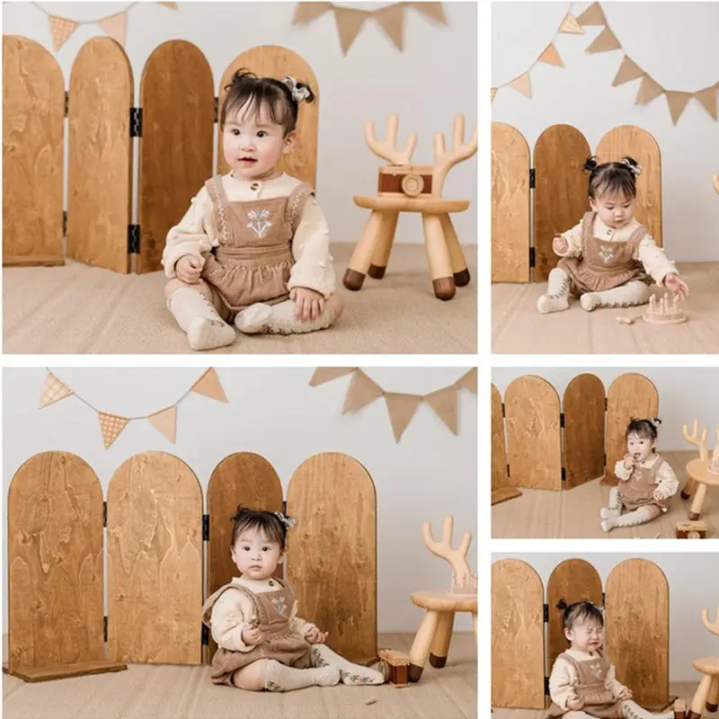 Childrens photograpy props wooden decorative screens oneyear photography props disfraz bebes bebê   신생아사진