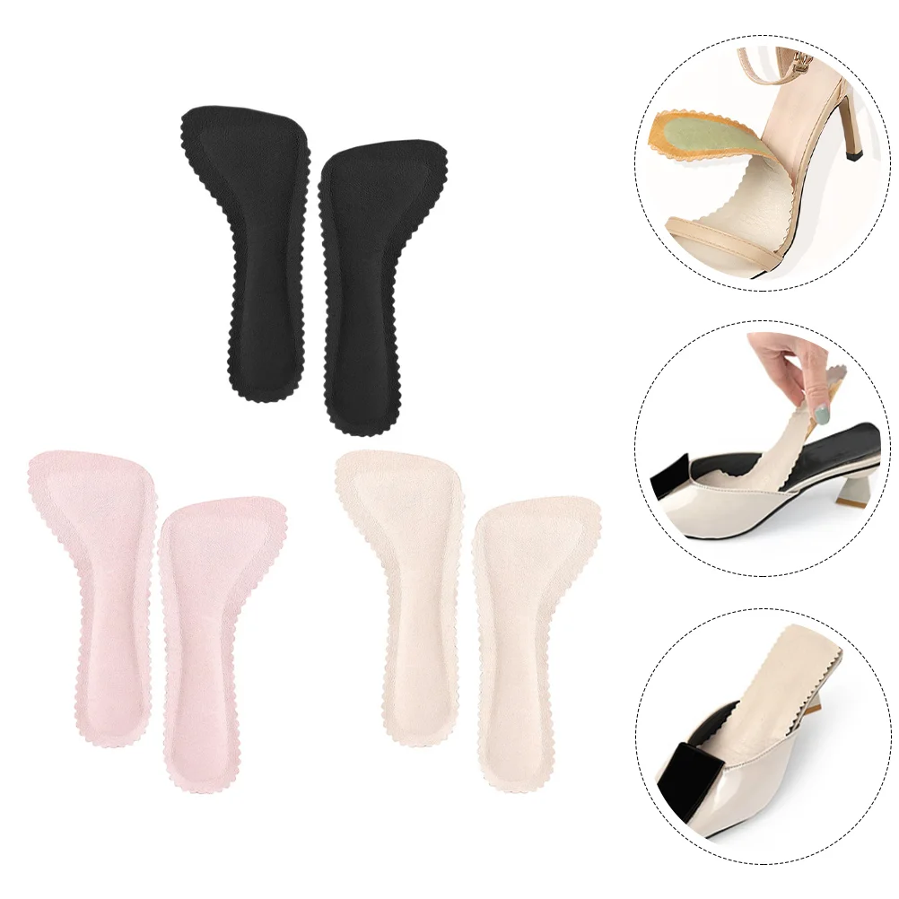 

3 Pairs Sandals Pad Foot Pads Padding Heel Protector Shoe Womens Heels Comfort High Insert Arch of