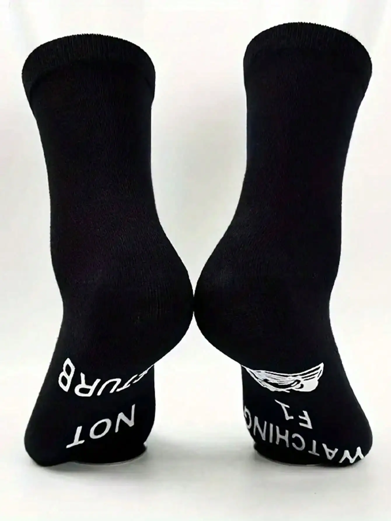زوج واحد من جوارب الطاقم مع حروف وأنماط سيارات السباق على النعل - نمط للجنسين للارتداء اليومي في الخريف والشتاء #6