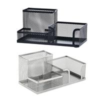 Pen Holder Desk Organizer Office Supplies Pencil Holder with Storage Baskets with 3 Compartments Storage Box for Desktop Home