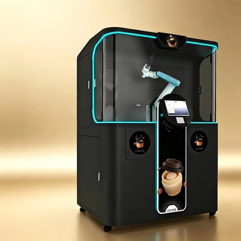 Manufacturer custom commercial robot coffee station, automatic coffee making robot, suitable for commercial coffee shops
