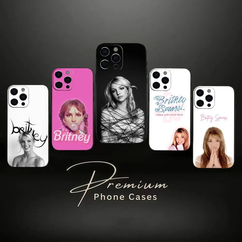 

Singer B-Britney Spears Phone Case For IPhone 17,16,15,14,13,12,11,Plus,Pro,Max,Plus,XS,soft case Black silicone