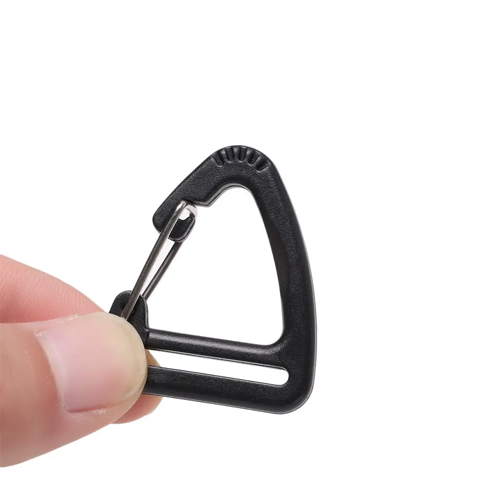 10PCS Alloy Triangle Carabiner Spring Quickdraws Belt Clip Hooks Keychain Buckles Outdoor Camping Hiking Backpack Accessories