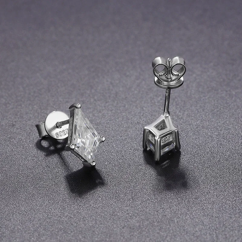 ZFSILVER Fashion Trend Classic 925 Silver Color D Moissanite Design Kite Earring For Charms Women Accessories Jewelry Gift RT002