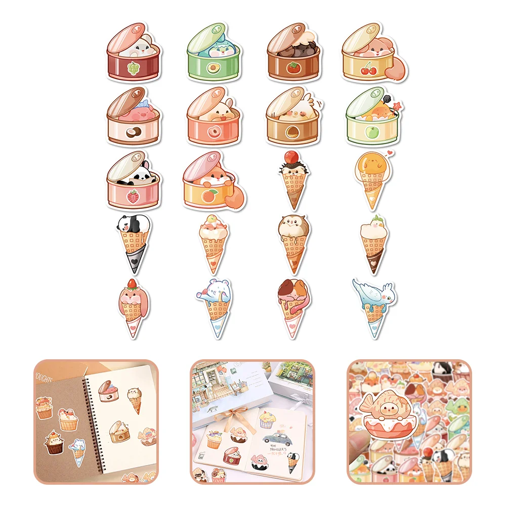 80 Pcs Water Bottle Sticker Cake Stickers DIY Scrapbooking Decals Cell Phone Decorative