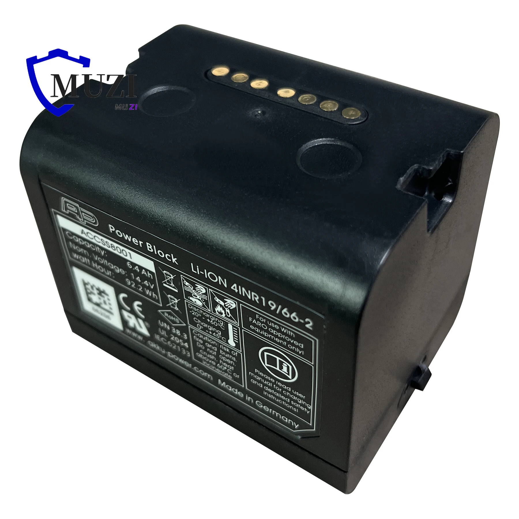 ACCSS8001 Rechargeable Replacement Battery Pack Compatible with Faro Focus 3D Laser Scanner S120 S70 S150 S350 M70,14.4V,6400mAh
