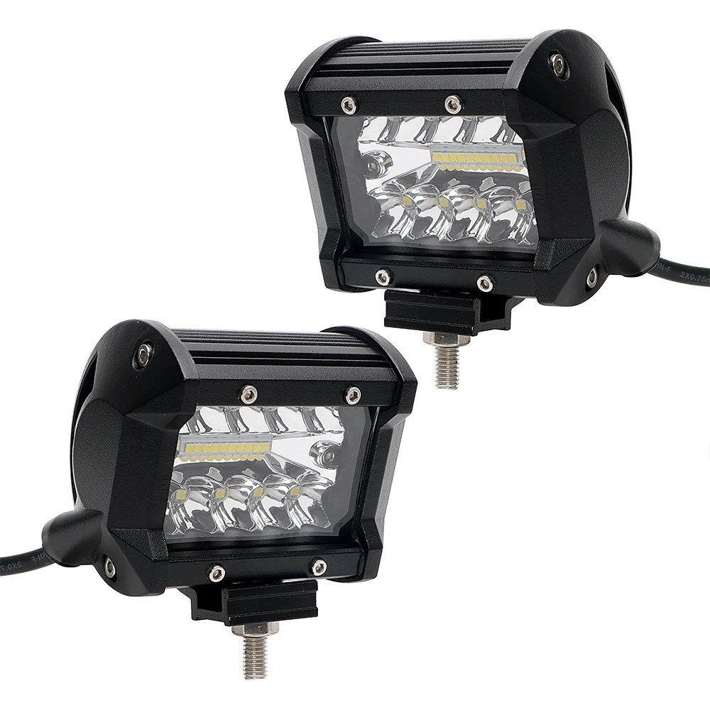 

2Pcs/set Car Light Off Road Work Light DC12V 24V Car-styling Waterproof For Tractor Boat offroad 4" LED Light Bar