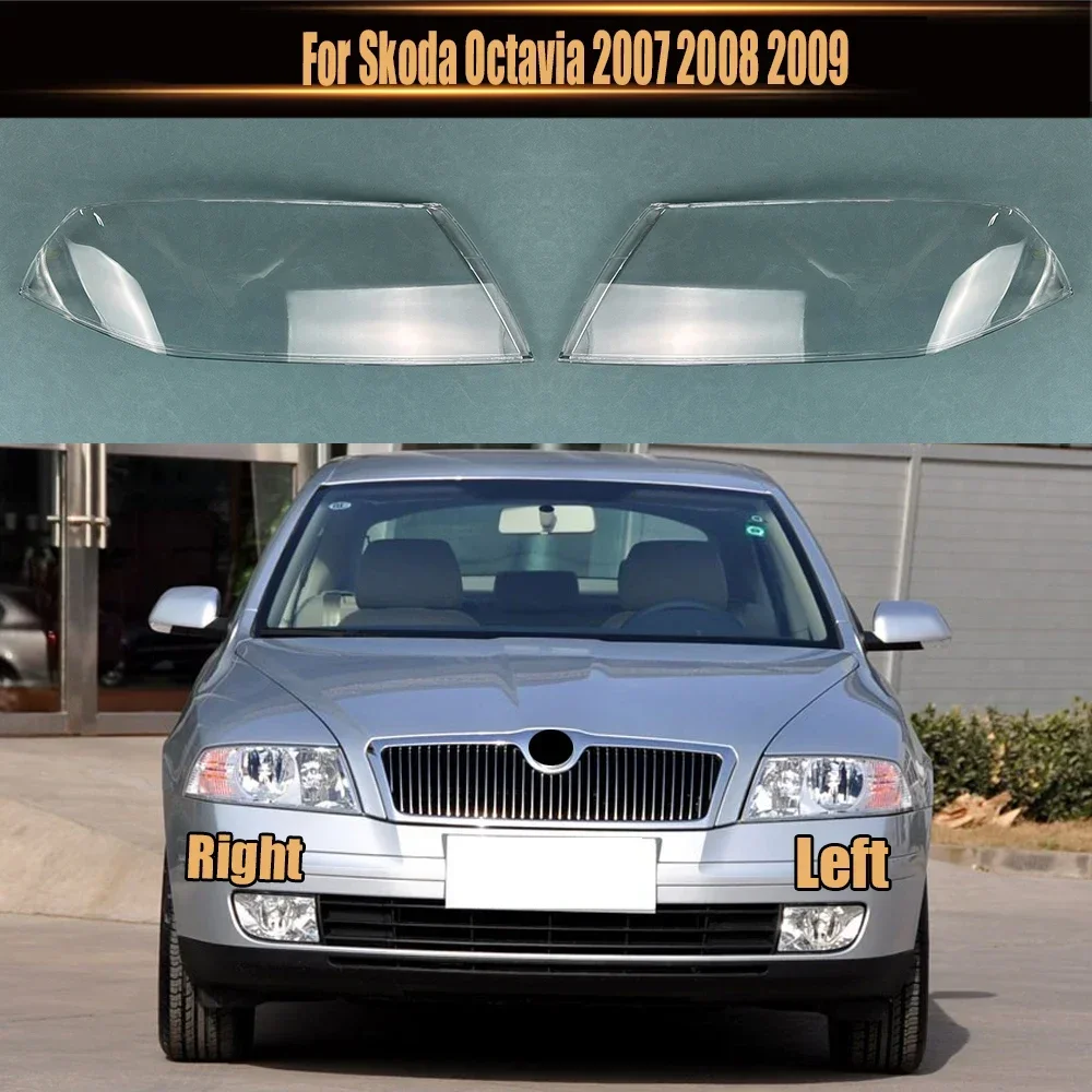 

Для Skoda Octavia 2007-2009 прозрачная крышка фары корпус абажура чехол из плексигласа заменить оригинальные линзы