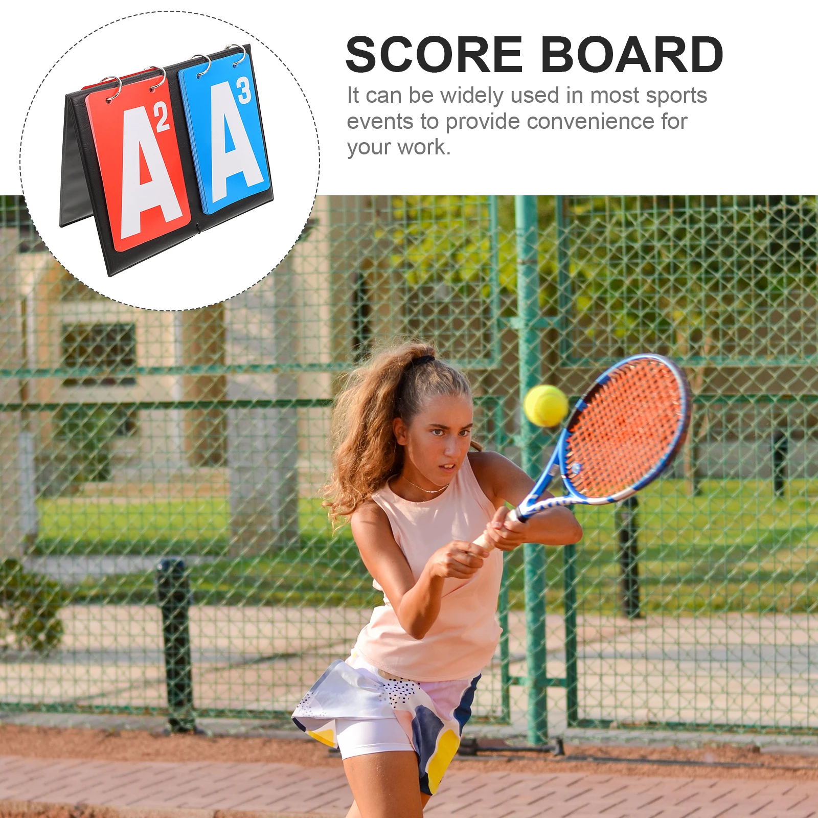 

Scoreboard Portable Sports Flipper Durable Easy Clean Clear Numbers Simple Operation for Basketball