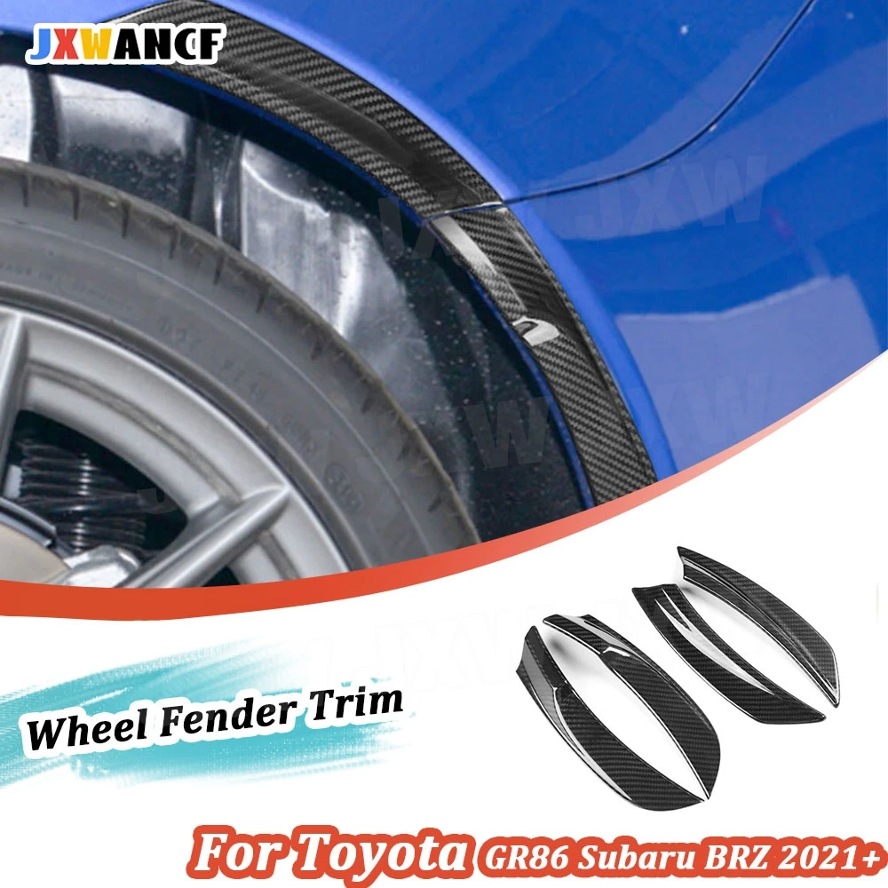 

JXWANCF 4PCS Carbon Fiber Wheel Eyebrows Vent Fender Trims For Toyota GR86 Subaru BRZ 2021+ FRP Car High Quality