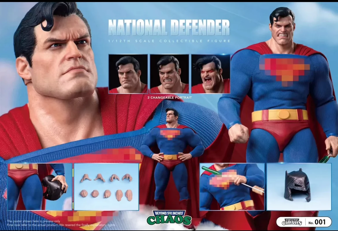

CHAOS 1/12 Protector of the Country Defender of the Nation Superman Superman in The Dark Knight Returns Clark Kent Action Figure