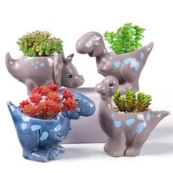 Doniczka ceramiczna zwierzę doniczka dinozaur kreskówka sukulenta doniczka domowe drzewko Bonsai rzemiosło dekoracyjne doniczki ceramiczne