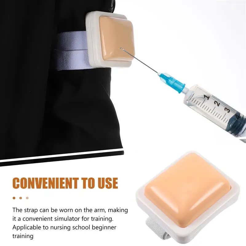 1pc 병원 주입 훈련 패드 시뮬레이션 주입 피부 간호 연습 모델 실리콘 가짜 피부 주입 트레이너