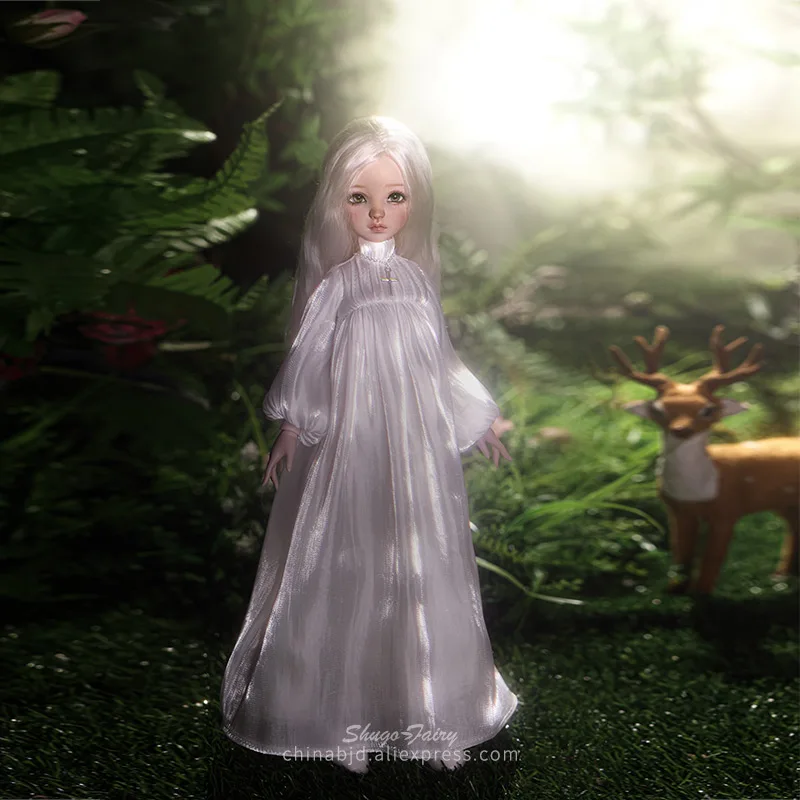 ตุ๊กตานางฟ้า shuga ophelia 1/5 BJD ที่ลื่นไหลและสีเป็นกระโปรงทรงเอไลน์ตุ๊กตาข้อต่อเรซินแบบขยับได้สไตล์ขี้เกียจ